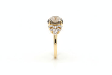 Smoky Quartz & Diamond Ring
