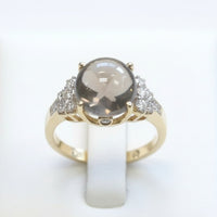 Smoky Quartz & Diamond Ring