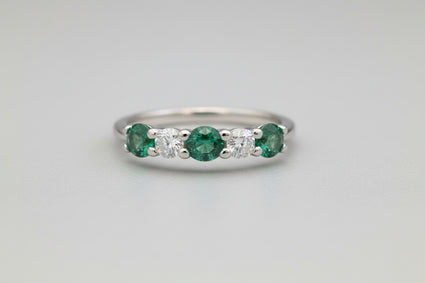 Tsavorite Five Stone Ring