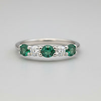 Tsavorite Five Stone Ring