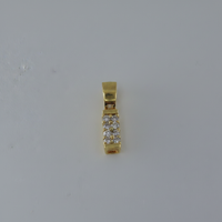 Diamond Bar Pendant in Yellow Gold