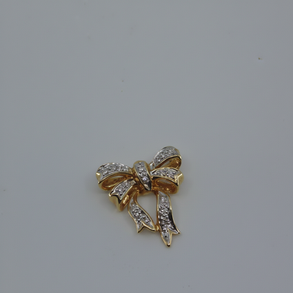 Diamond Bow Pendant