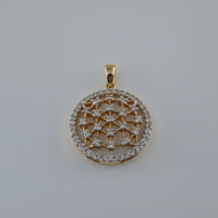 Diamond Filigree Circle Pendant