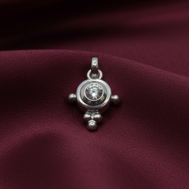 Diamond Pendant - Burgundy Silk