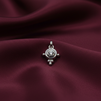 Diamond Pendant - Burgundy Silk
