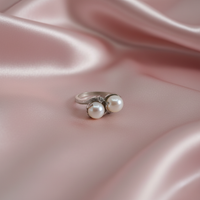 Double Freshwater Pearl Toi et Moi Ring — Blush Silk