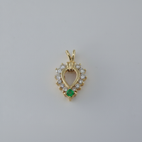 Emerald & Diamond Gold Pendant