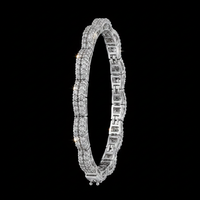 14K White Gold 3.96 CTW Diamond Fancy Link Bracelet