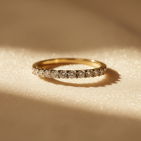 14K Two-Tone Gold Diamond Ladies Crown Wedding Band - marketing image front