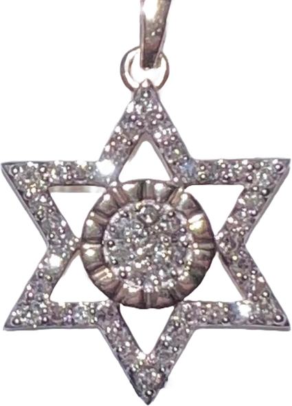 Diamond Star of David Pendant