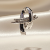14K white gold diamond slide pendant .43 CTW editorial marketing image