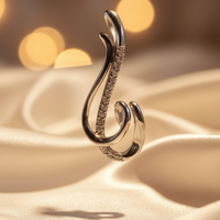 Diamond swirl pendant sterling silver editorial marketing image