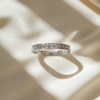 10K White Gold Diamond Filigree Floral Anniversary Band - Marketing Image 5