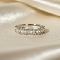 10K White Gold Natural Diamond Ladies Band - marketing image detail