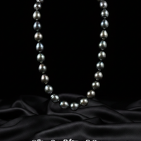Baroque Tahitian pearl strand necklace - full draped view