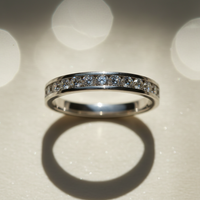 14K White Gold Diamond Ladies Anniversary Band - marketing image detail