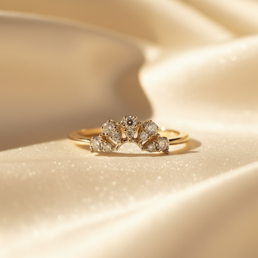10K Yellow Gold Diamond Ladies Enhancer Ring - marketing image side