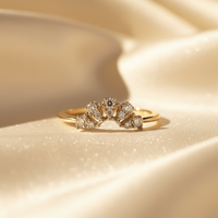 10K Yellow Gold Diamond Ladies Enhancer Ring - marketing image side