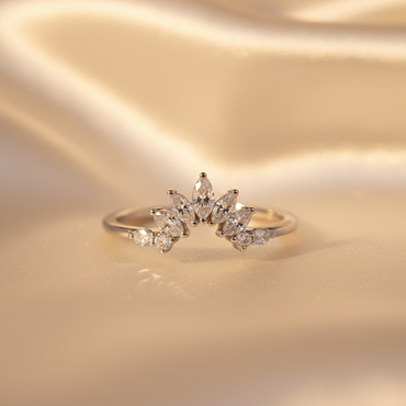 10K White Gold Diamond Ladies Enhancer Ring - Marketing Image 2