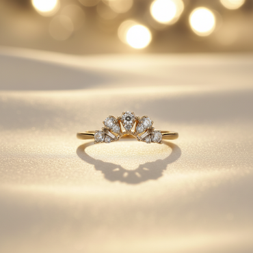 10K Yellow Gold Diamond Ladies Enhancer Ring - marketing image front