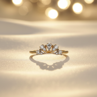 10K Yellow Gold Diamond Ladies Enhancer Ring - marketing image front