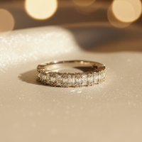10K White Gold Natural Diamond Ladies Band - marketing image front