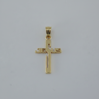 Jesus Cross Pendant in 14K Yellow Gold