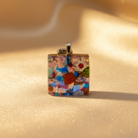 Millefiori Glass Square Pendant