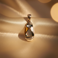 Multi-Inlay Geometric Teardrop Pendant