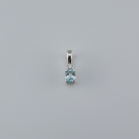 Oval Aquamarine & Diamond Pendant
