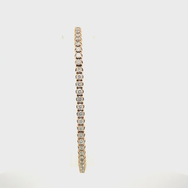 18K Rose Gold 2.98ctw Diamond Flex Bracelet