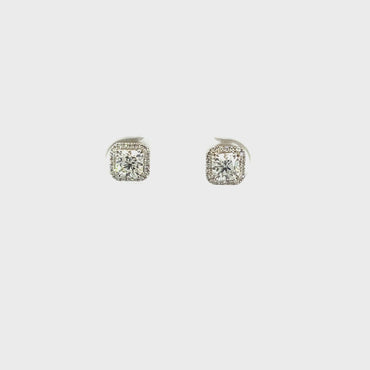 18K White Gold 1.16 CTW Diamond Earring