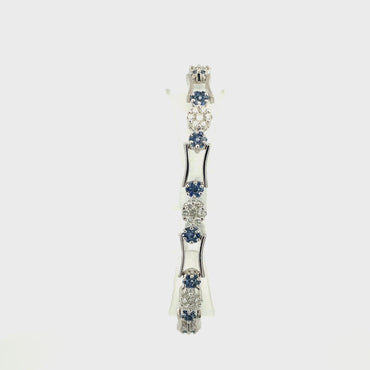 14KW 1.99CTW Diamond 2.34 CTW Sapphire Bracelet