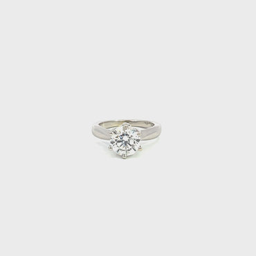 14K White Gold 2.01ct Round Solitaire