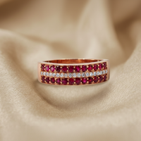 Ruby & Diamond Band Ring