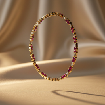 Ruby & Diamond Tennis Bracelet