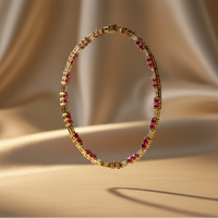 Ruby & Diamond Tennis Bracelet