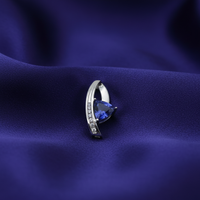 Tanzanite & Diamond Bypass Pendant — Indigo Silk