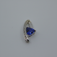 Tanzanite & Diamond Bypass Pendant
