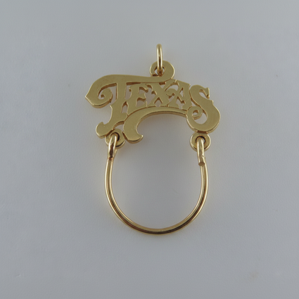 Texas Charm Holder Pendant in 14K Yellow Gold