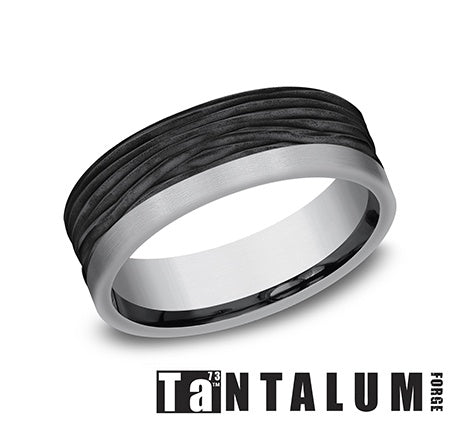 Tantalum Titanium Black Men's Ring