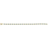14K Yellow Natural Sky Blue Topaz 7 1/4" Line Bracelet