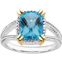 Sterling Silver Swiss Blue Topaz Ring