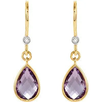 Amethyst & Diamond Earrings