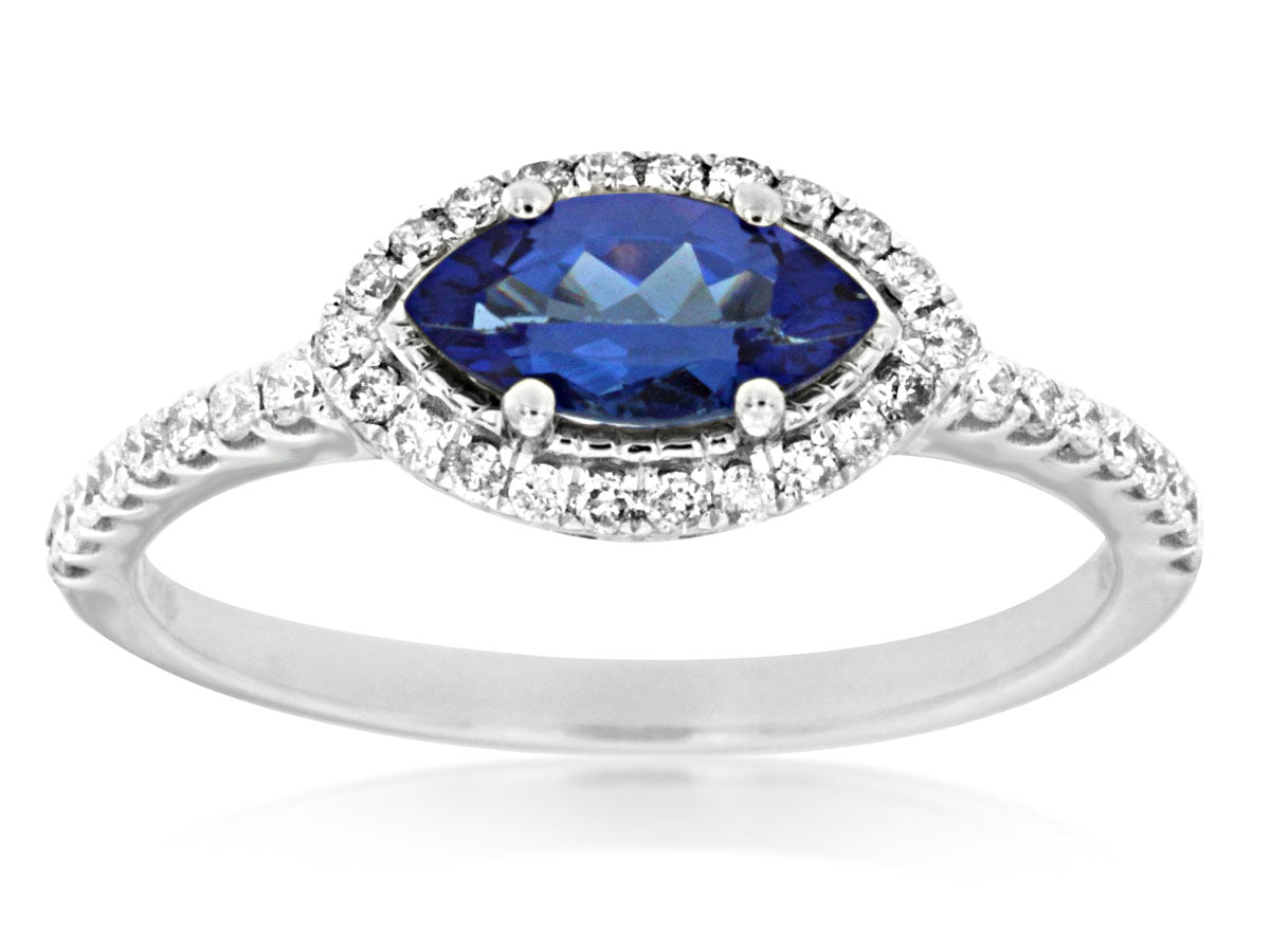 14KW .50CTW Tanzanite & Diamond Ring