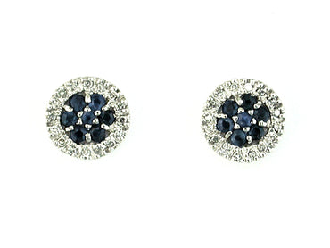 14KW .53CTW Sapphire & Diamond Earrings
