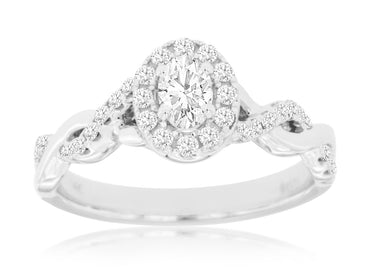 14KW .55CTW Diamond Engagement Ring