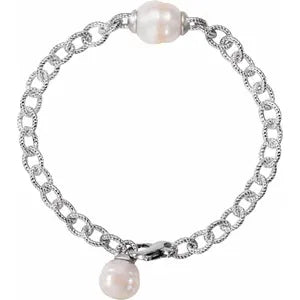 Sterling Silver Pearl 7" Bracelet