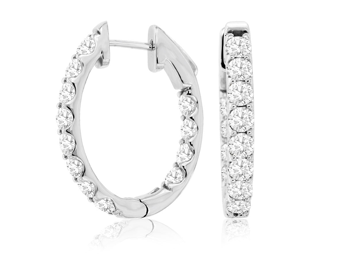 3.00CTW Diamond Hoops