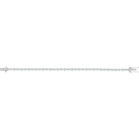 Sterling Silver Cubic Zirconia Line 7" Bracelet